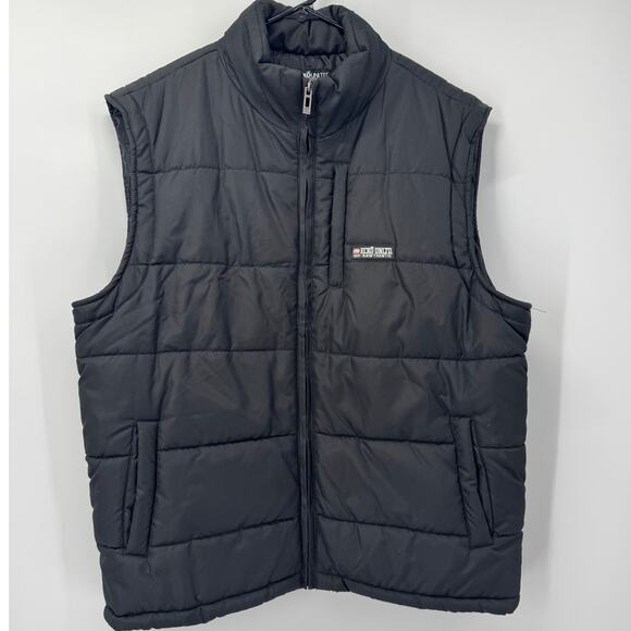 Ecko Unltd Men's Vest Black Puffer Full‎ Zip Pockets Size XL Polyester Filling - Picture 1 of 6